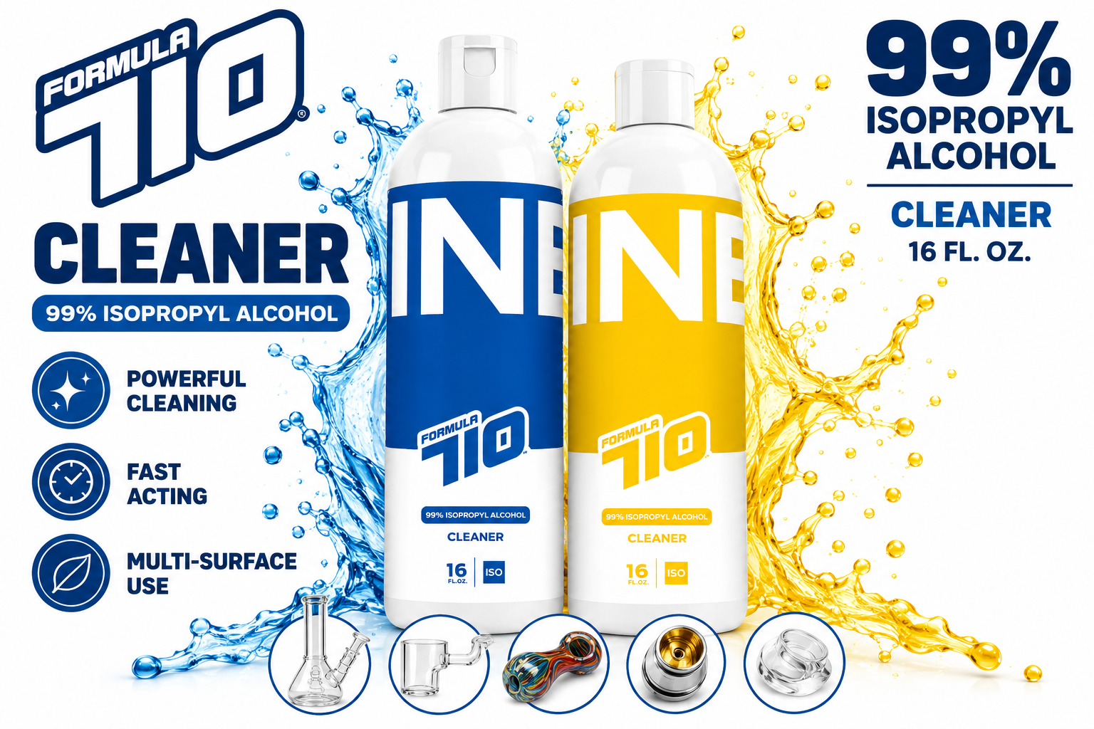 Formula 710 NINE9 99% Isopropyl Alcohol Glass Cleaner 16oz