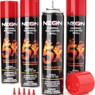Neon 5x Butane - 300mL- 12 Count Box