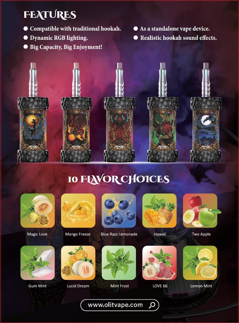 Olit Hookalit Mega 200K Puffs Hookah Disposable 1pk