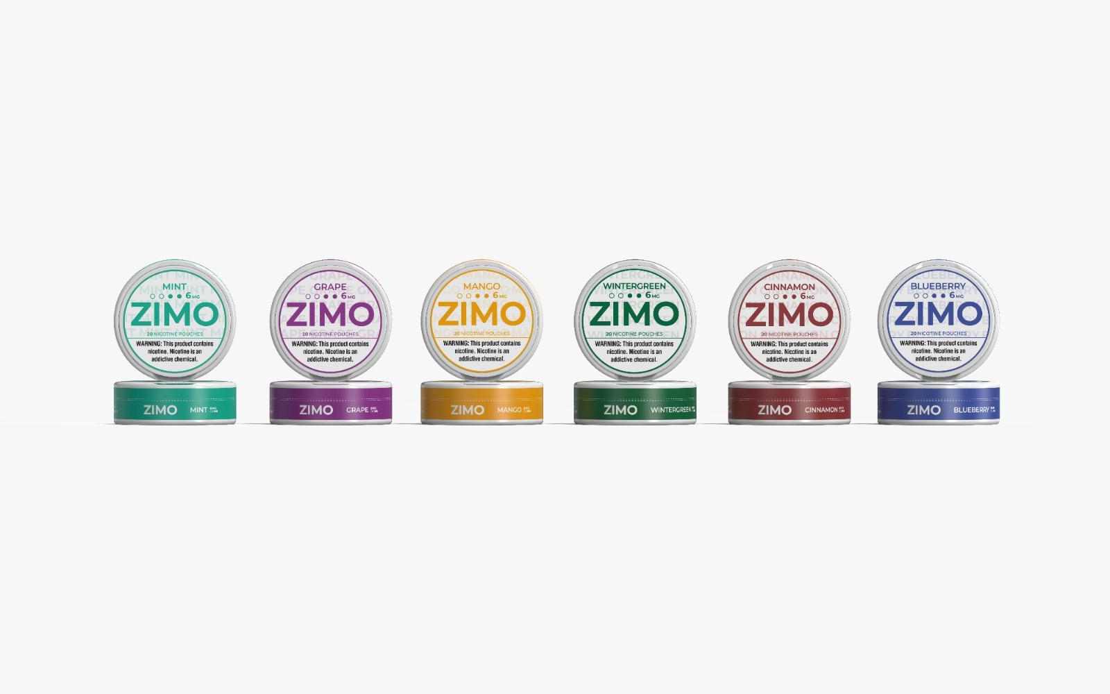Zimo Tobacco-Free Nicotine Pouches Can of 20 – Display of 5