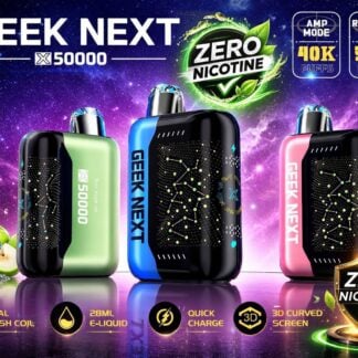Geek Next 50K Puffs Zero Nic Disposable – Display of 5