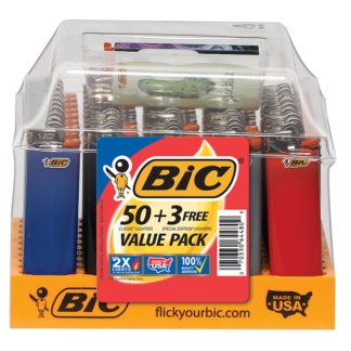 BIC Classic Regular Lighter Value Pack of 50+3 Limited Edition