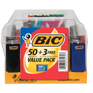 BIC Classic Mini Lighter Value Pack of 50+3 Limited Edition