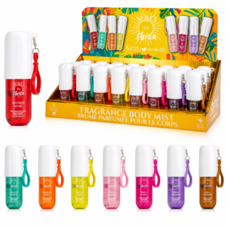 Solo En Ibiza Fragrance Body Mist Display of 24 Assorted