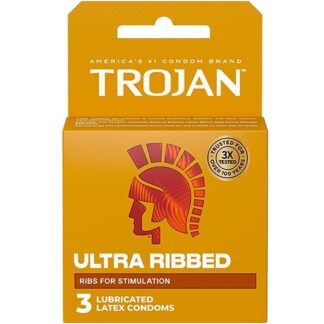 Trojan Condom Ultra Ribbed 3 Pk