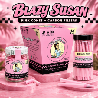 Blazy Susan Pink Cones & Paper